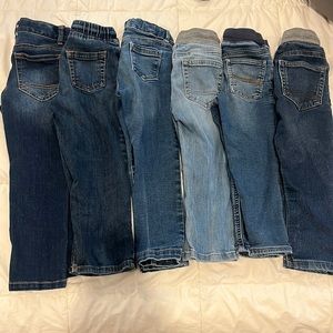 6 pairs of jeans - 4 - 3T 2 - 4T